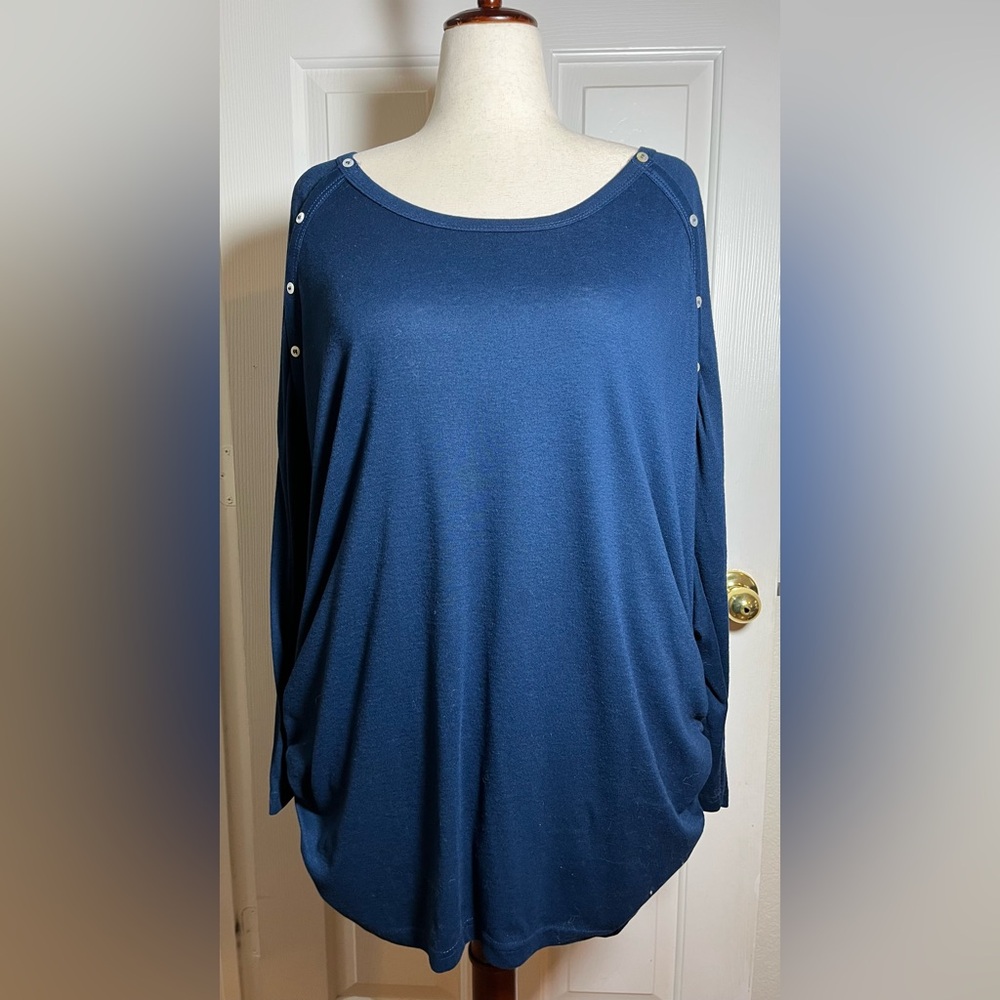 BloomChic Navy Blue Ruched Tunic Top Plus Size 18/20